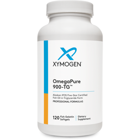 OmegaPure 900-TG  120 Gel Caps Arctic Oils XYMOGEN Norwegian IFOS Five-Star Certified Fish Oil in Triglyceride Form