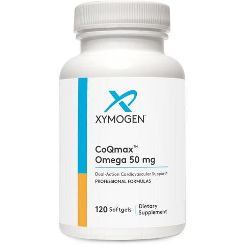 CoQmax Omega 50 mg XYMOGEN 120 softgels