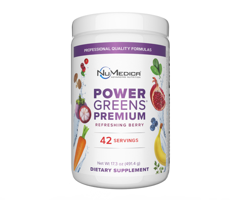 Power Greens Premium Berry 42 srvg (17.3 oz) GLUTEN FREE NuMedica