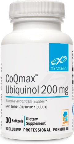 CoQmax™ Ubiquinol 200 mg 30 Softgels XYMOGEN