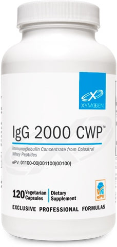 IgG 2000 CWP Immunoglobulin Concentrate from Colostral Whey Peptides 120 CAP and 75 Serving XYMOGEN