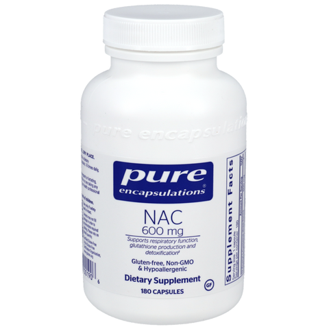 NAC 600 mg 180 or 360 vcaps PURE ENCAPSULATIONS