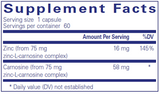 PEPTIC-CARE (Zinc-L-Carnosine) 60 Caps Pure Encapsulations