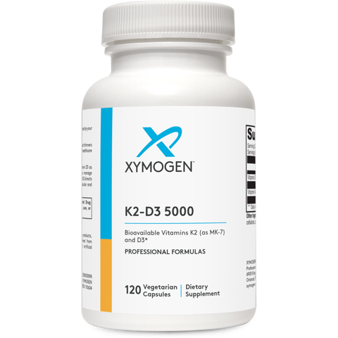K2-D3 5000 Bioavailable Vitamins K2 (as MK-7) and D3 60 OR 120 Caps XYMOGEN