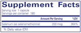 Selenium  200 mcg 180 caps Pure Encapsulations