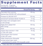 Systemic Enzyme Complex 180 Caps PURE ENCAPSUALTIONS (kind of like WOBENZYM but a capsule)