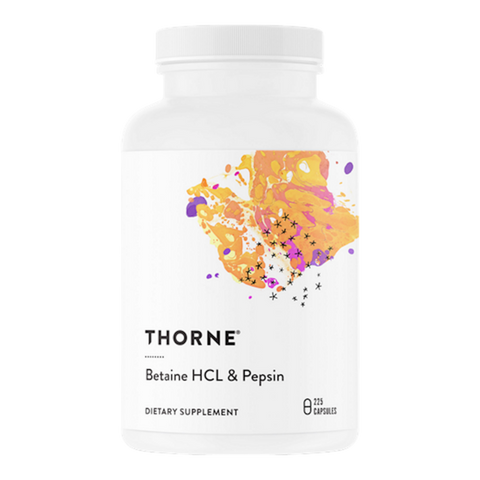 Betaine HCL & Pepsin 225 caps Thorne