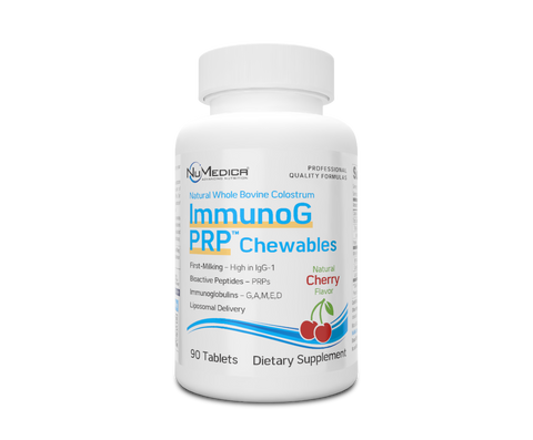 ImmunoG PRP™ 90 Chewables Natural Whole Bovine Colostrum Cherry