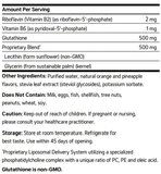 Liposomal Glutathione - 4 oz 30 servings 500 mg of Liquid Glutathione and Activated B-Vitamin Cofactors NuMedica