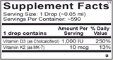 Liquid Vitamin D3 with K2 1 oz Ortho Molecular