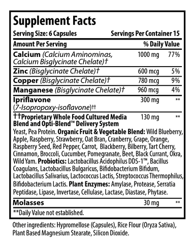 Optimal BonePlus Calcium OHS Optimal Health Systems 90 caps