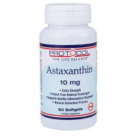 Astaxanthin 10 mg 60 soft gels Protocol For Life - Seabrook Wellness - PROTOCOL For Life