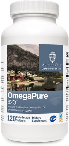 OmegaPure 820  ARCTIC OILS 120 softgels XYMOGEN Alaskan IFOS Five-Star Certified Fish Oil