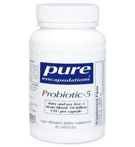 Probiotic-5 Dairy AND Soy Free 60 Caps PURE ENCAPSULATIONS